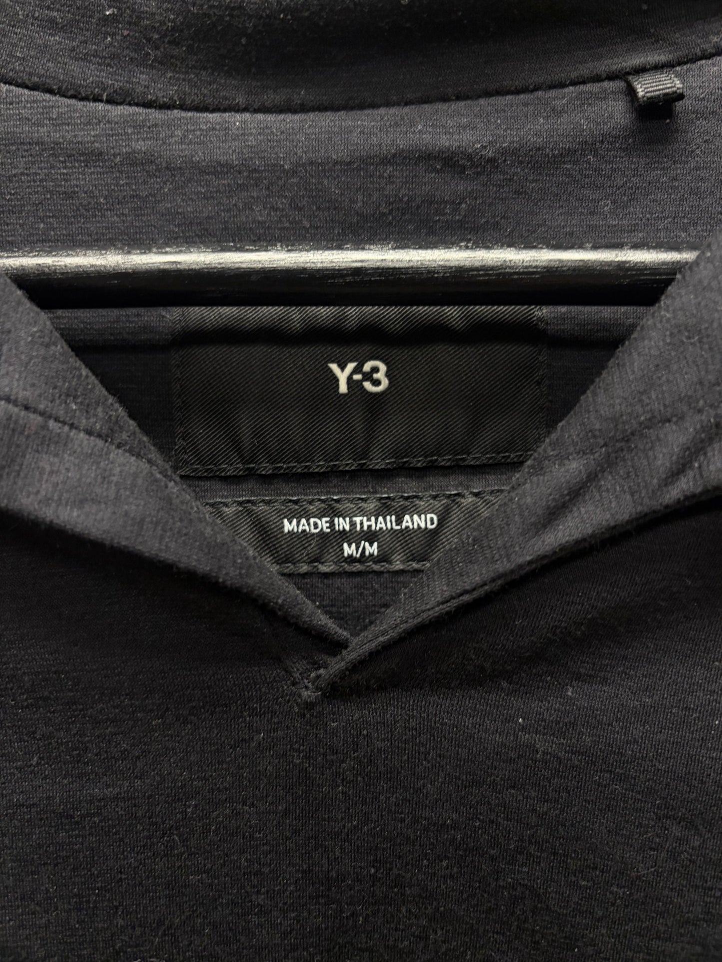 Y-3 by Yohji Yamamoto Black Long Sleeve Polo