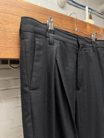 Ann Demeulemeester Pinstripe ‘Balloon Cut’ Wool Trousers