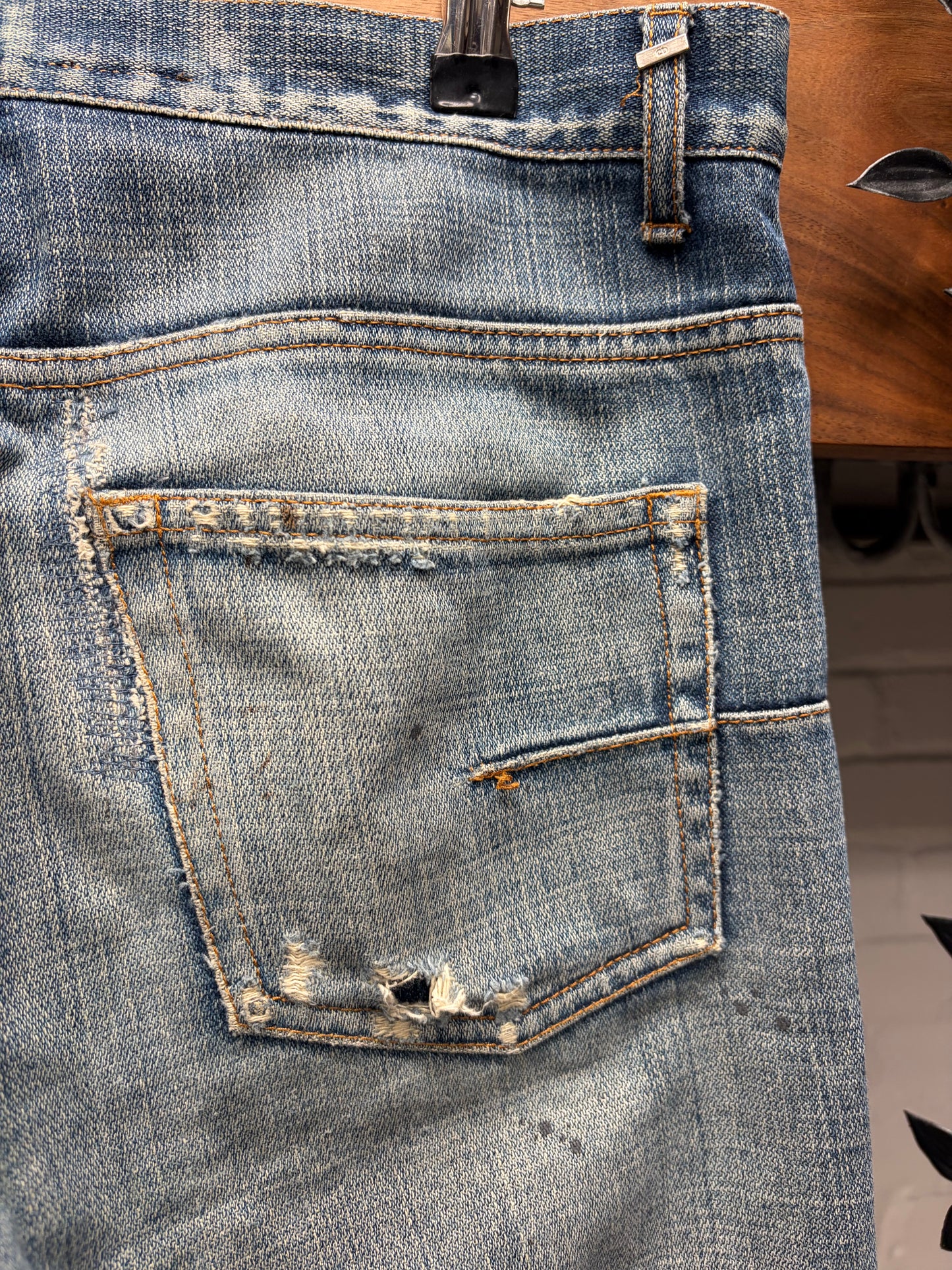 Dior Homme ‘Painter’ Washed Blue Skinny Jeans