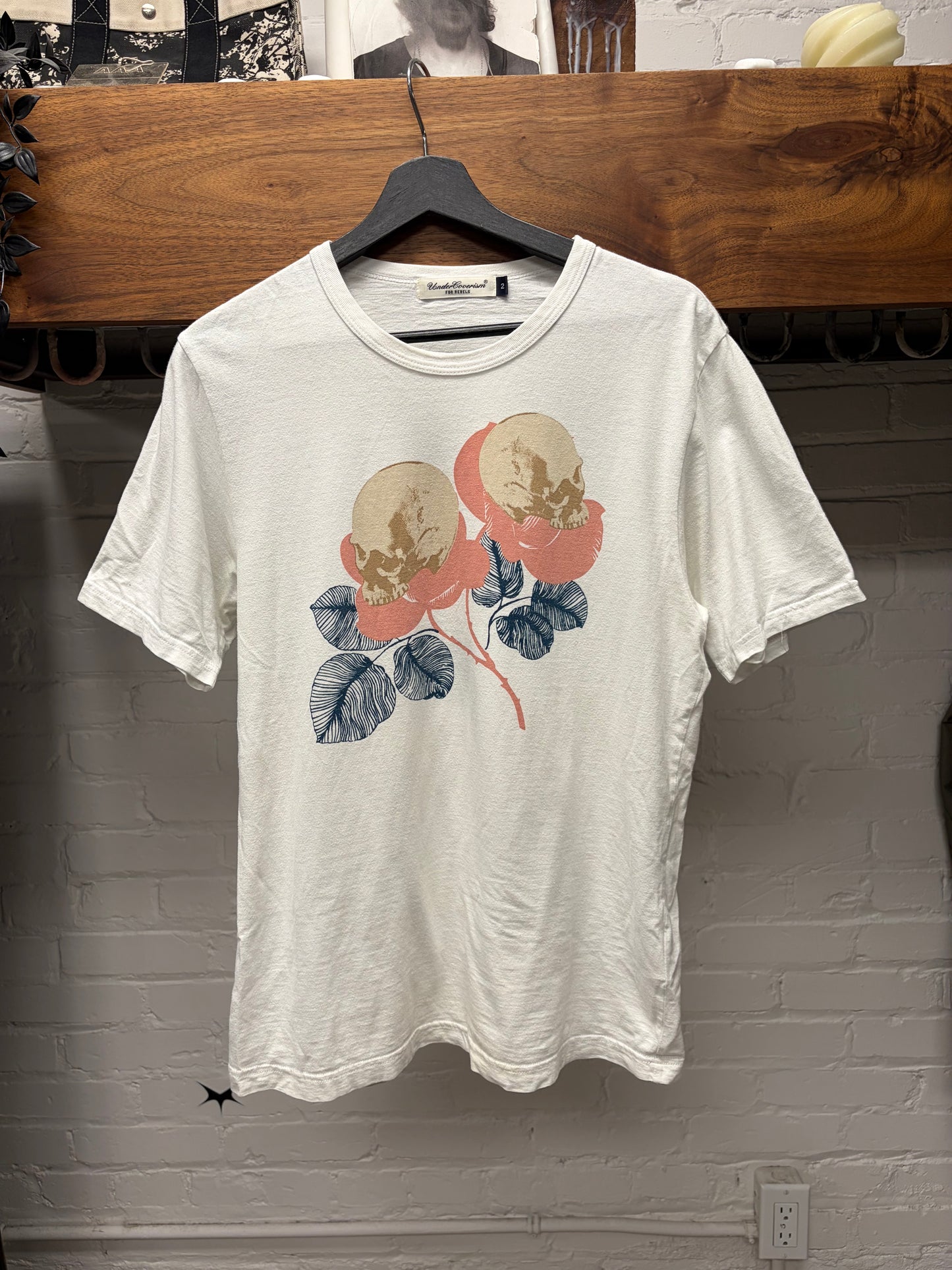 Undercover ‘Blossoming Skulls’ White Graphic T-Shirt