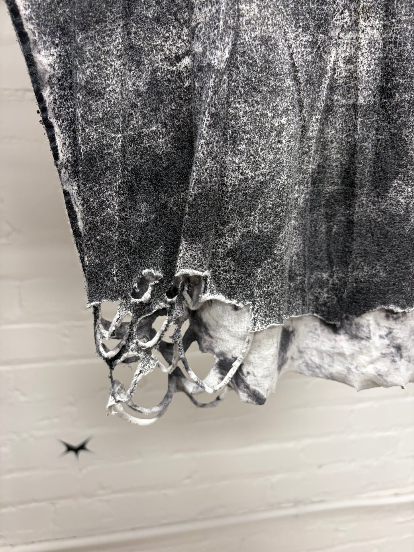 L.G.B. Thrash Distressed ‘Smoke Wash’ Grey Cotton T-Shirt