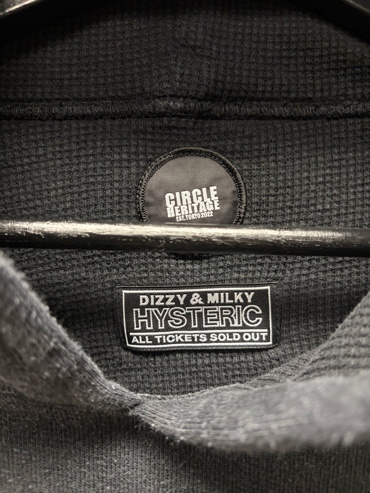 Hysteric Glamour x Circle Heritage Heavyweight ‘Patchwork’ Cotton Hoodie with Thermal Liner