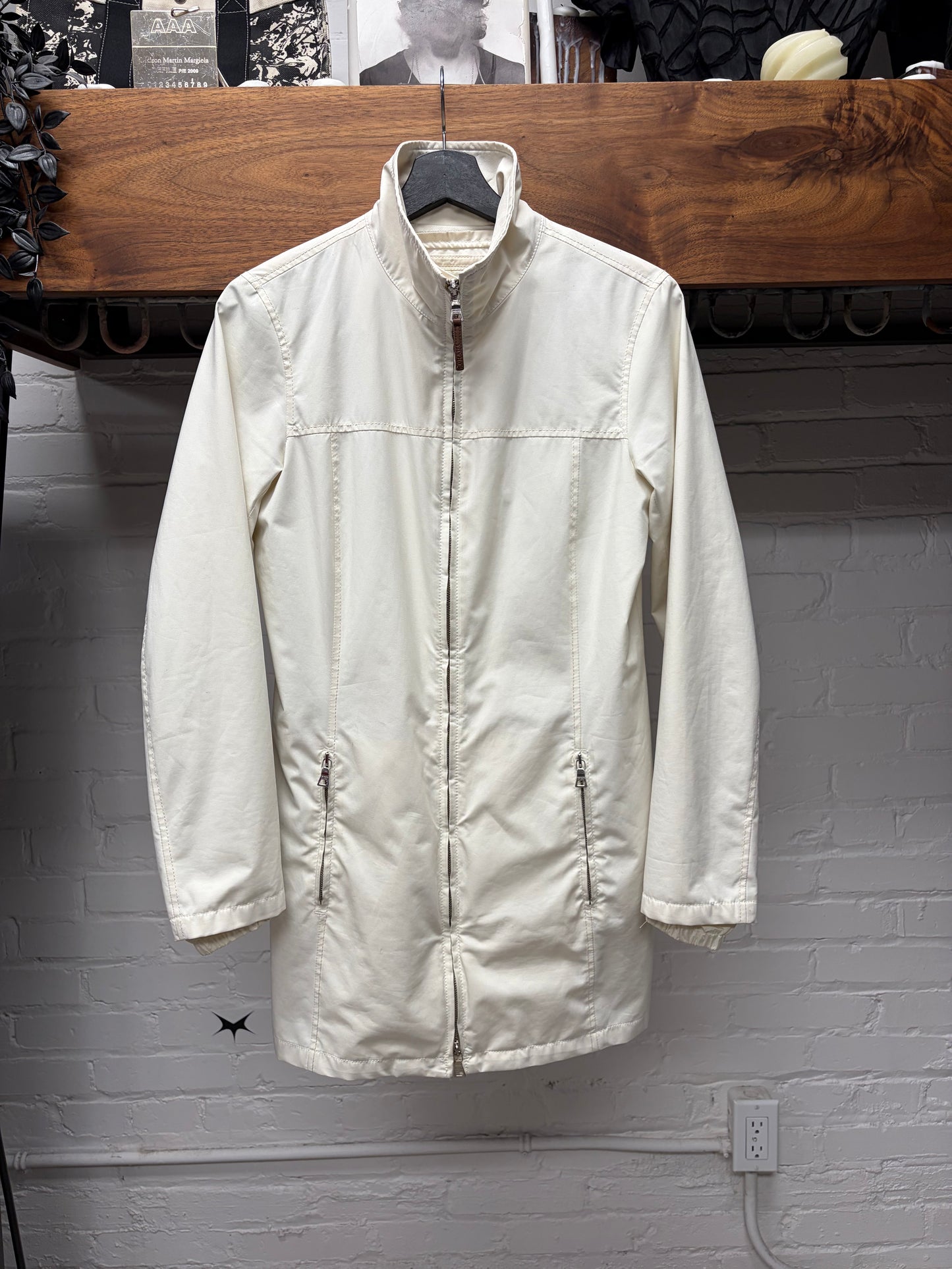 SS2000 Prada White Nylon ‘Shell’ Coat