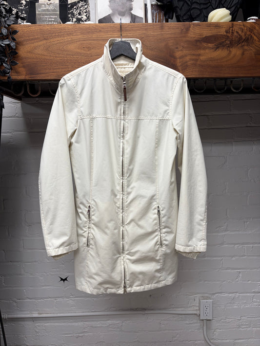 SS2000 Prada White Nylon ‘Shell’ Coat