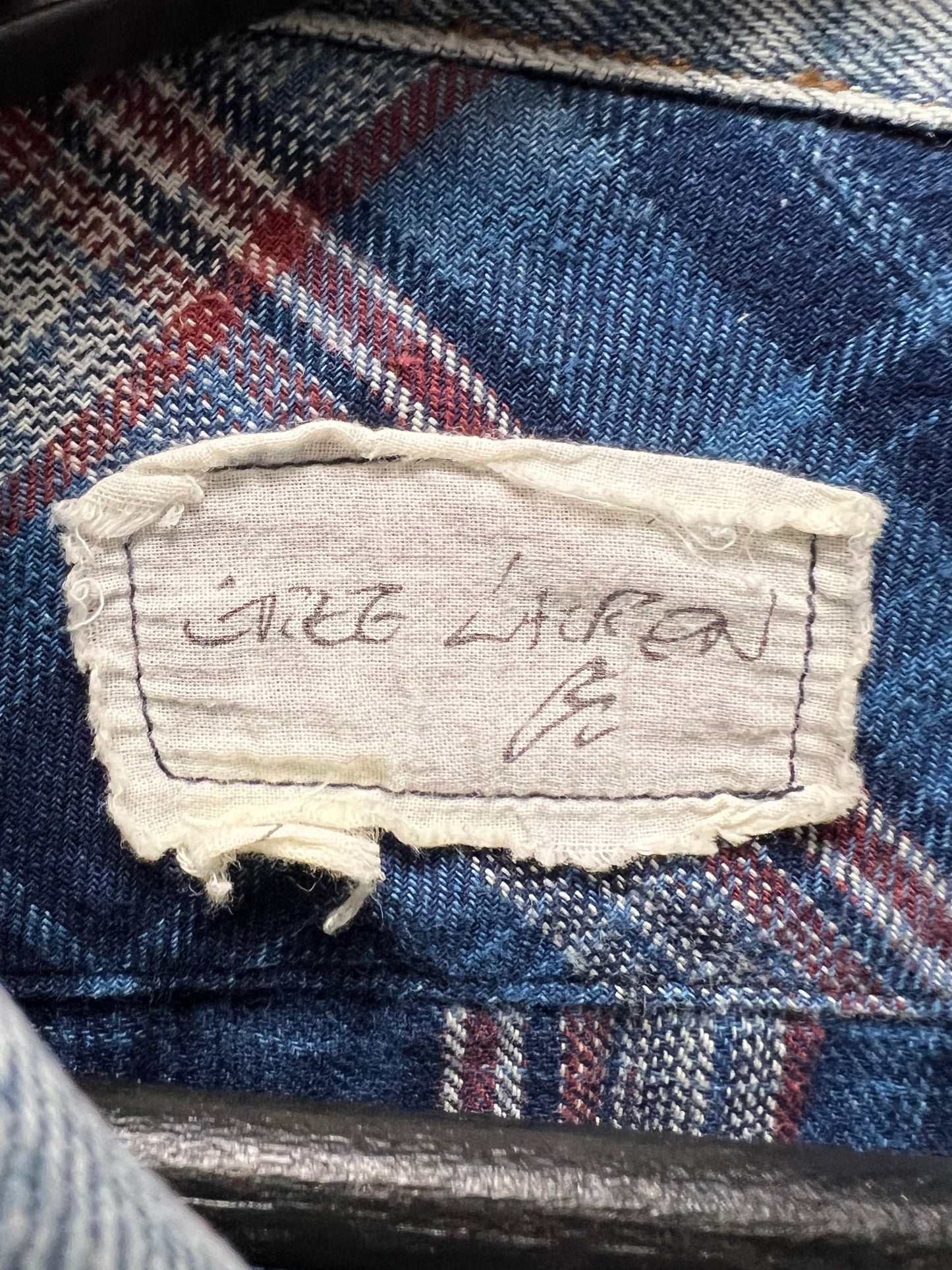 Greg Lauren Reconstructed Denim/Flannel Hybrid Jacket