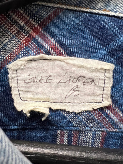 Greg Lauren Reconstructed Denim/Flannel Hybrid Jacket