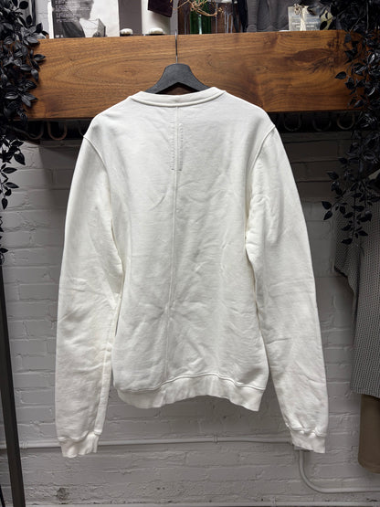 SS2019 Rick Owens ‘Babel’ Milk/Dark Lime ‘Kendra Pfahler’ Patchwork Sweatshirt