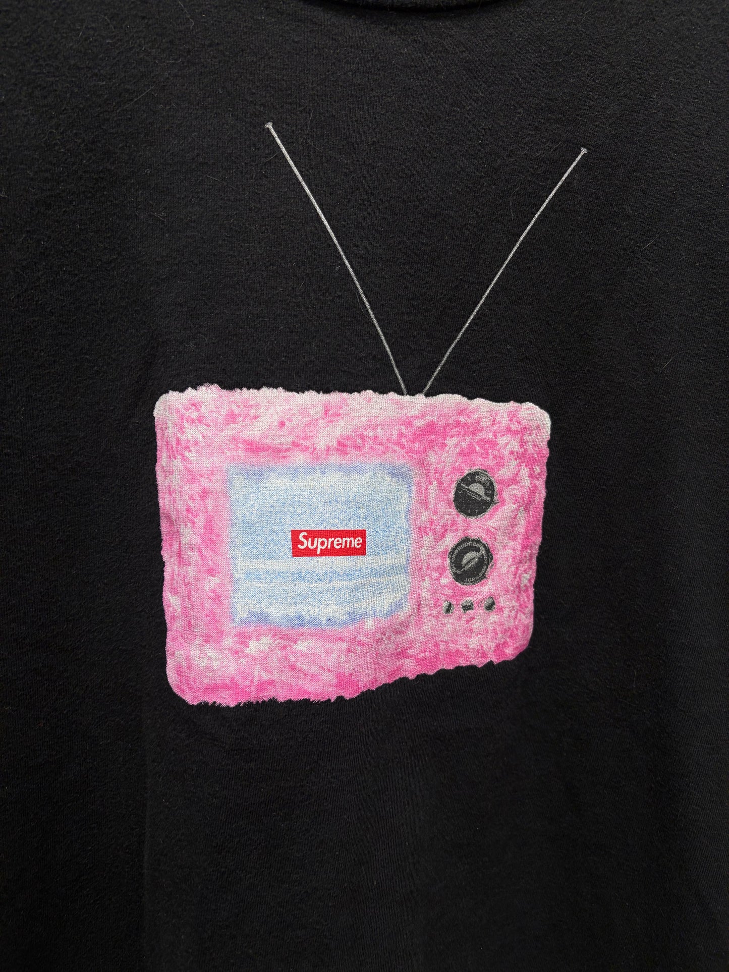 SS2018 Supreme ‘T.V. Box’ Black Graphic T-Shirt