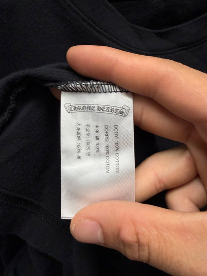 Chrome Hearts  Black Scroll Logo Long Sleeve Shirt
