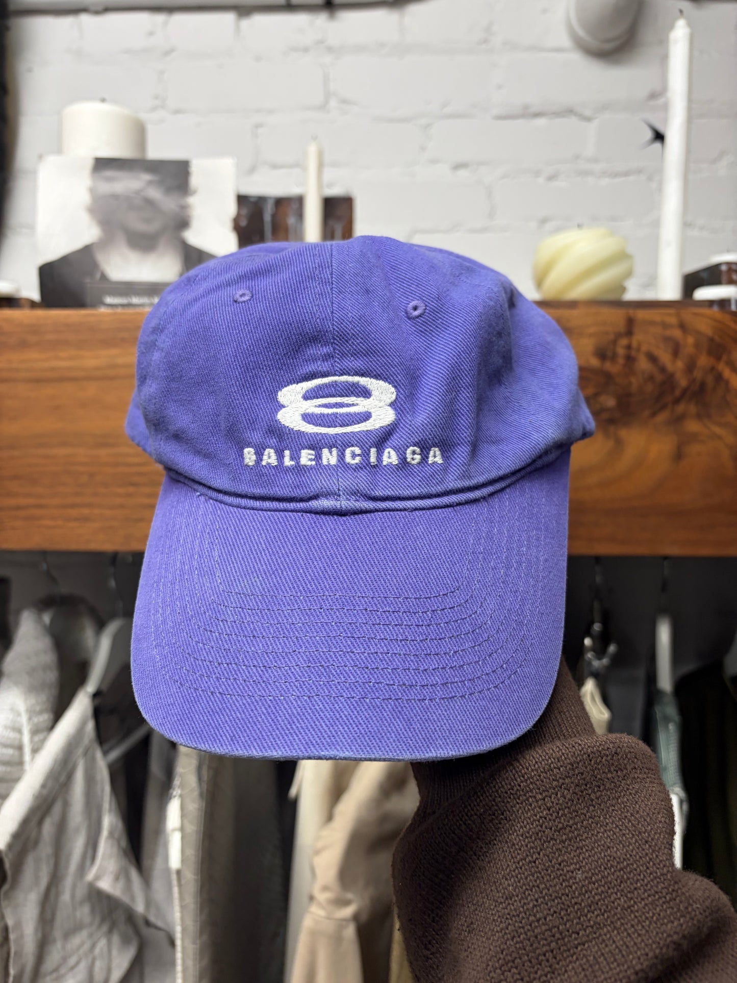 Balenciaga Purple ‘Unity’ Snowboard Logo Purple Strapback Baseball Cap