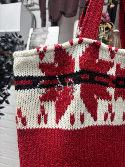 2008 Comme Des Garcons Shirt x Arne & Carlos Holiday Exclusive Knit Tote Bag