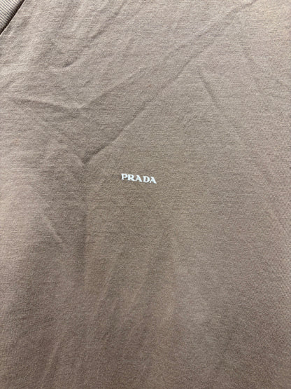 Vintage Prada Sun Faded Brown V-Neck T-Shirt