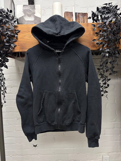 RAF by Raf Simons ‘Records’ Black Back Print Zip-Up Hoodie
