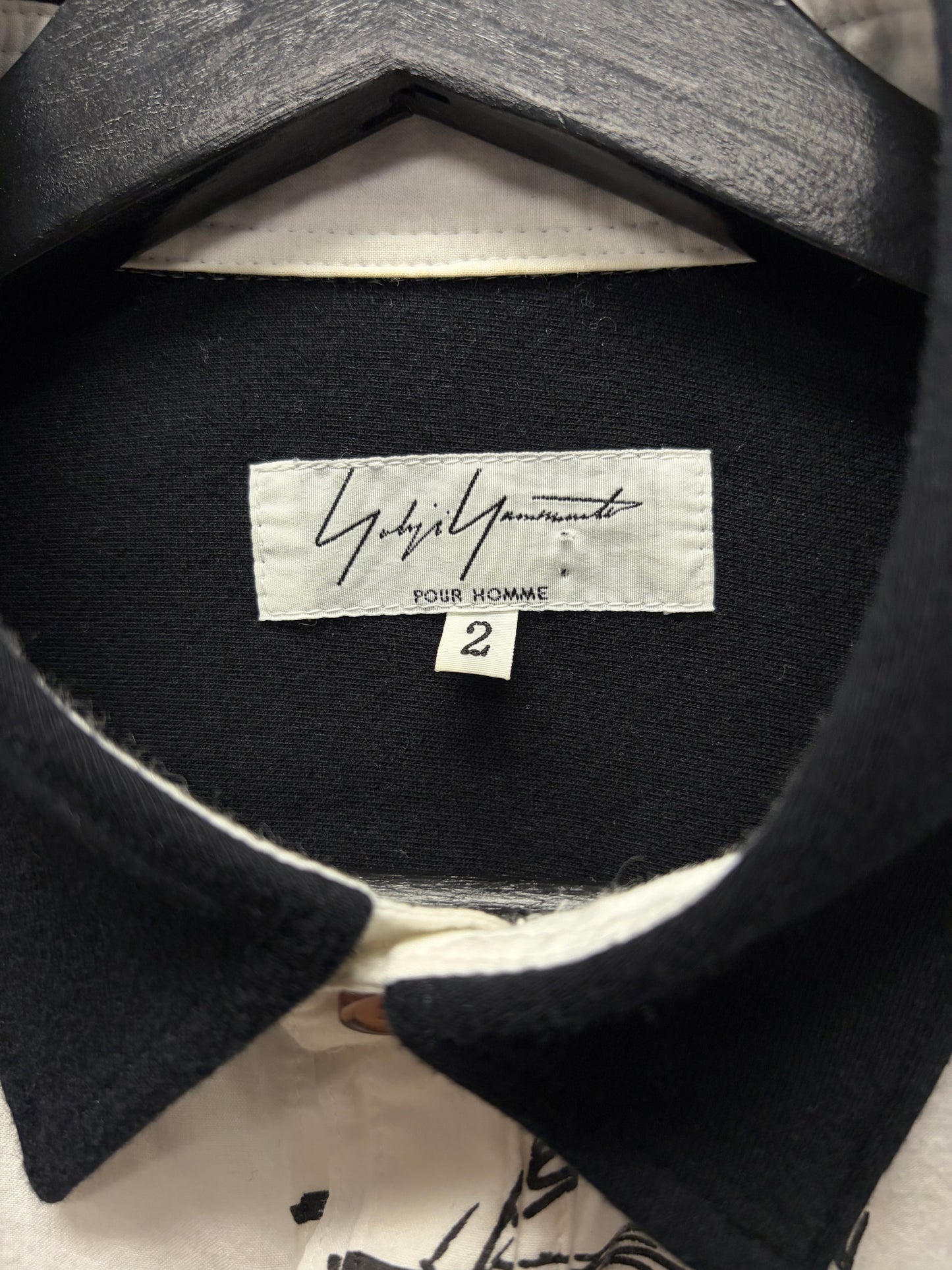 SS2016 Yohji Yamamoto Pour Homme ‘Sketched Dog’ Button Up Shirt