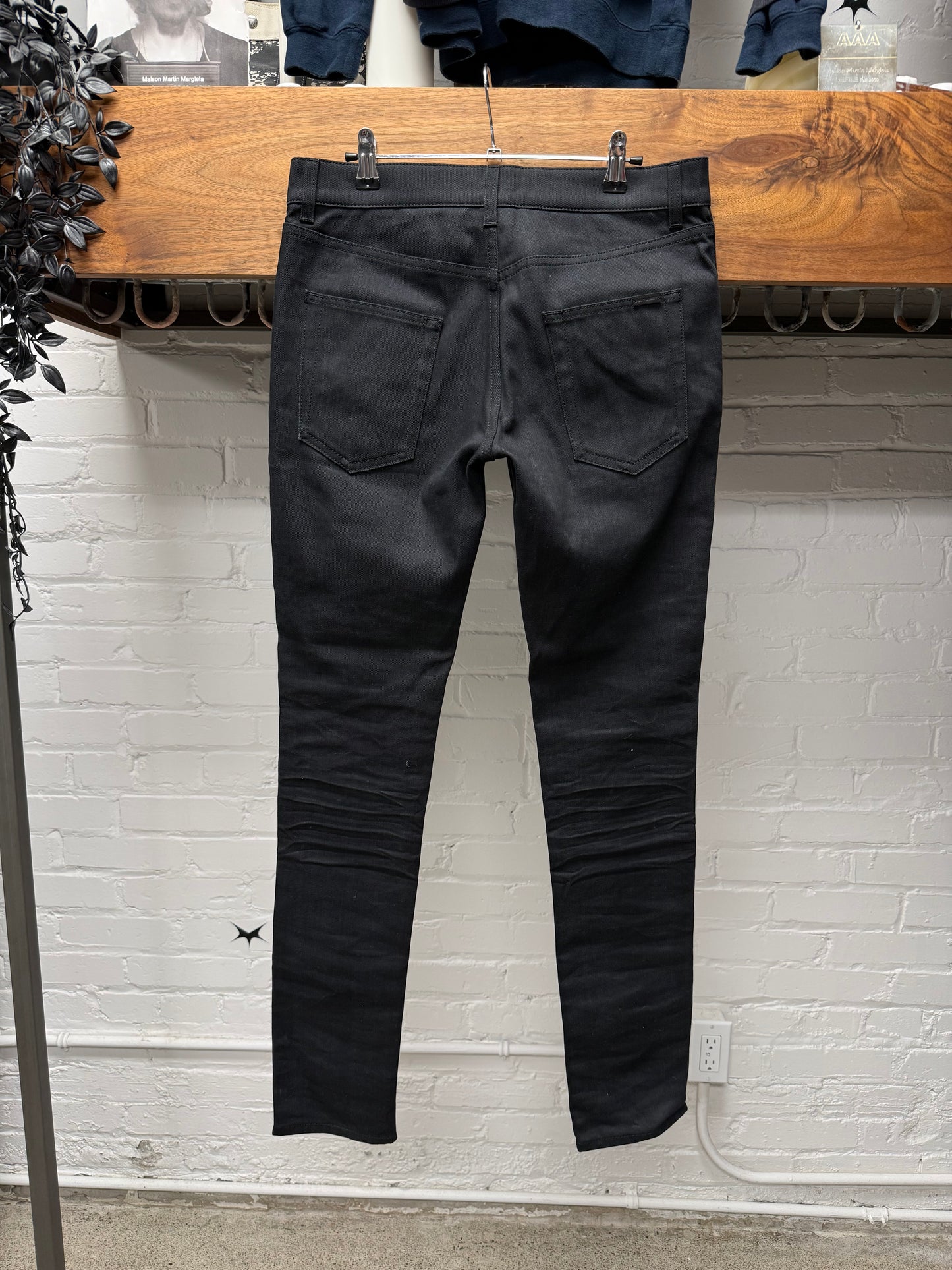 2021 Saint Laurent D02 Black Unaltered Skinny Jeans