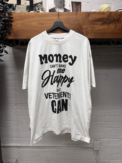Vetements ‘Materialist’ Oversized White Graphic T-Shirt