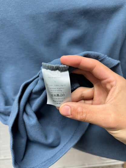 Dior x Stussy Chenille Patch Appliqué Blue Polo