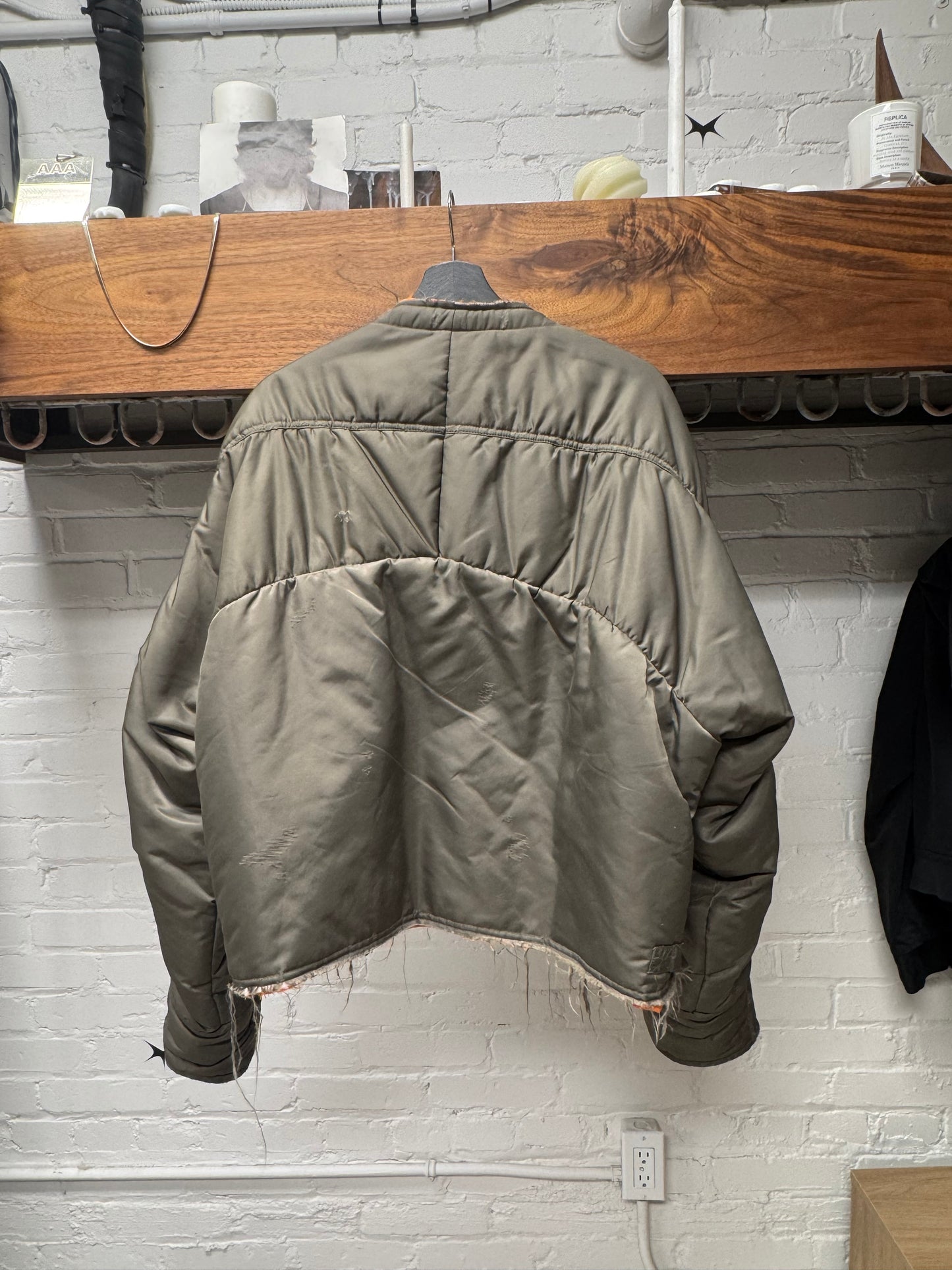 AW2024 Project GR ‘Reconstructed’ Raw Hem Military Bomber Jacket