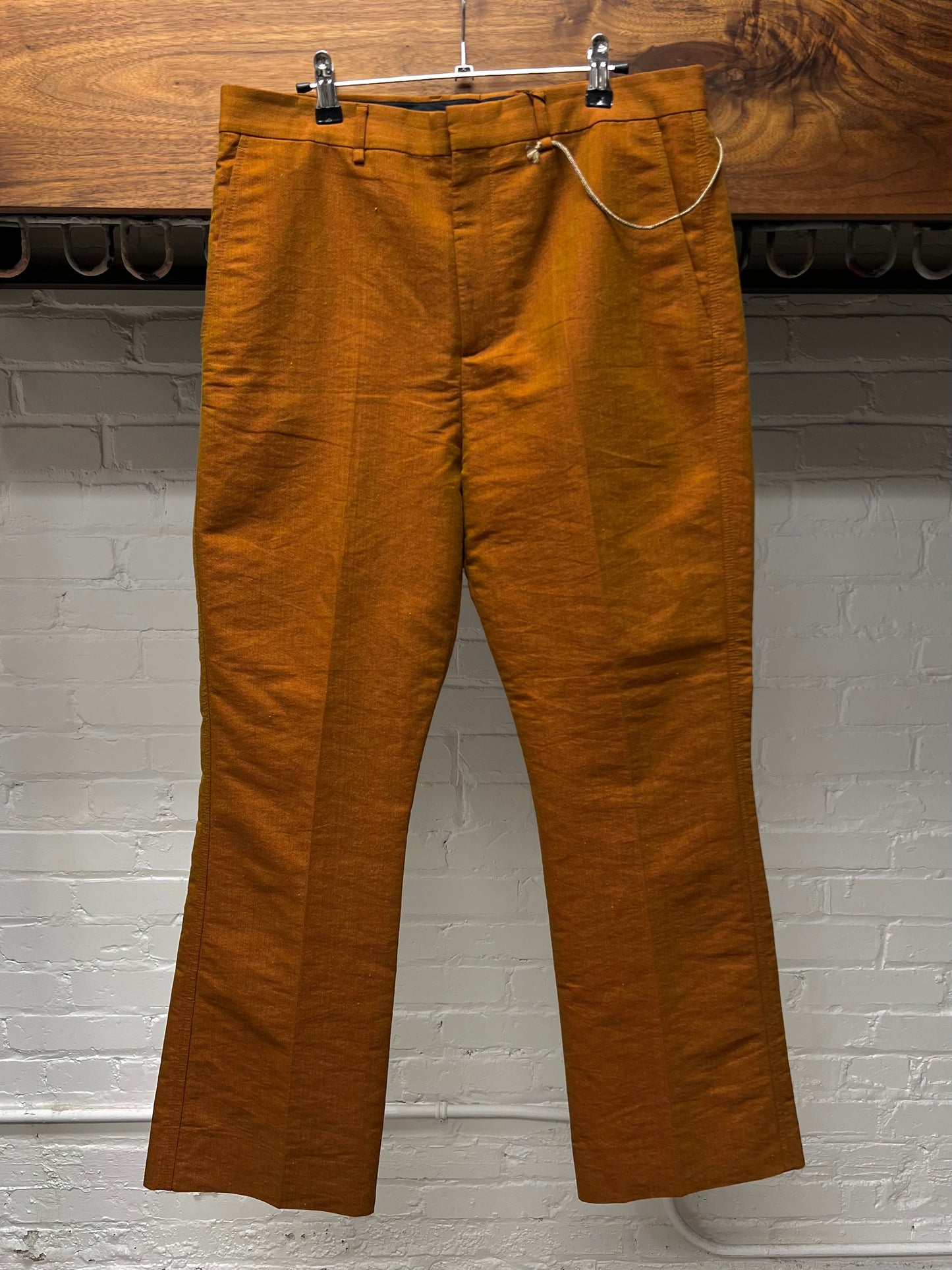 Acne Studios ‘Burnt Orange’ Wool Flared Trousers
