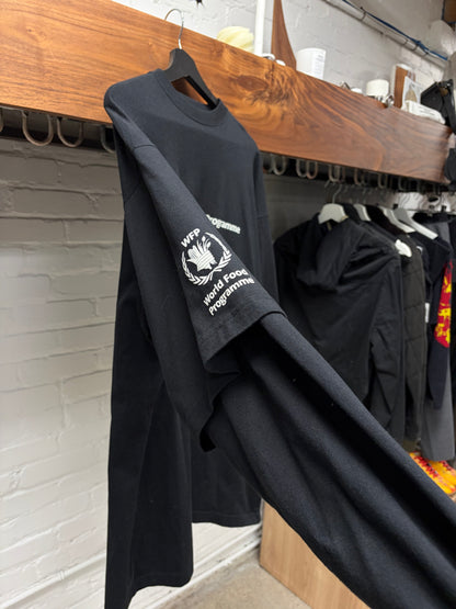 2022 Balenciaga ‘WFD’ World Food Programme Layered Black Long Sleeve Shirt