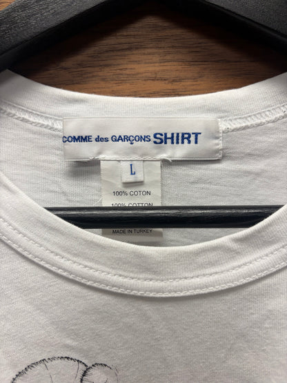 Comme Des Garçons x Kaws White Short Sleeve Graphic T-Shirt