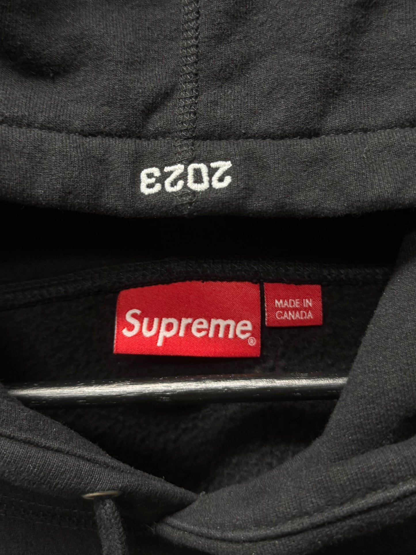 Supreme Black/White Motion Logo’ Pullover Hoodie