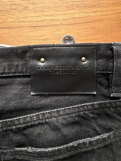 Takahiro Miyashita the Soloist ‘Piercing’ Distressed Black Skinny Jeans