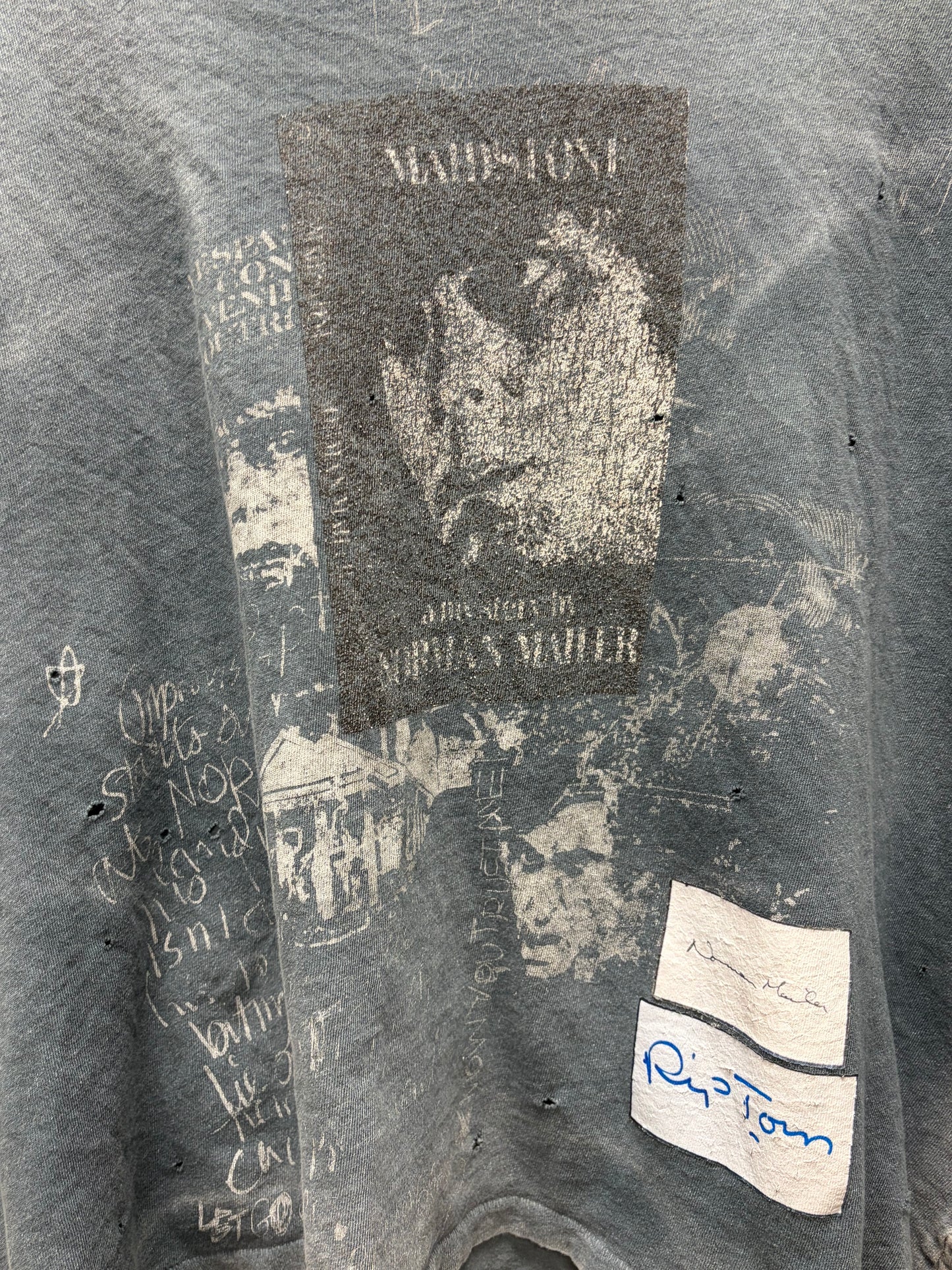 Paly ‘Hollywood Maidstone’ Distressed Blue Graphic T-Shirt