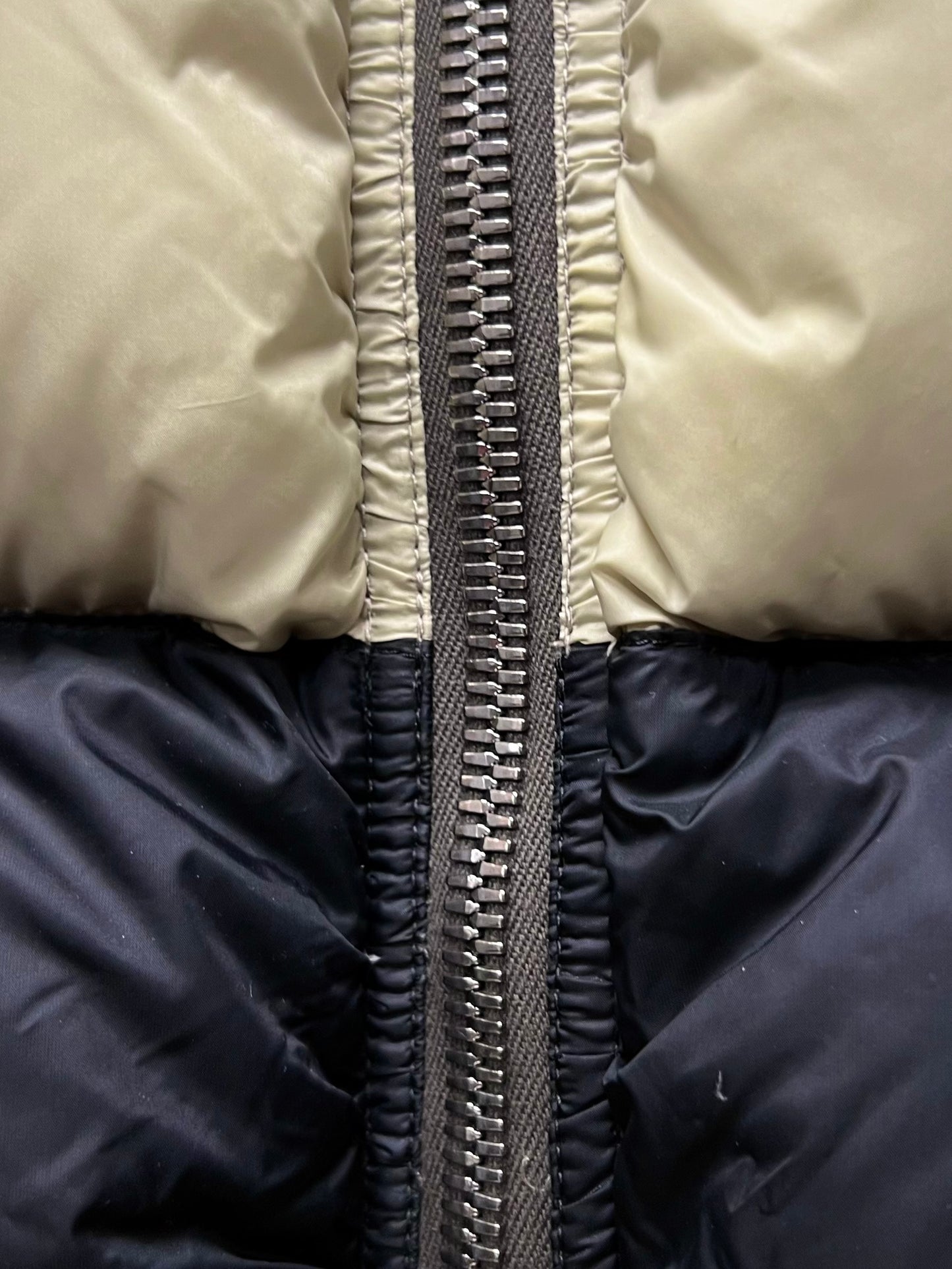 AW2021 Rick Owens ‘Gethsemane’ Goose Down Filled Milk/Black Puffer Jacket