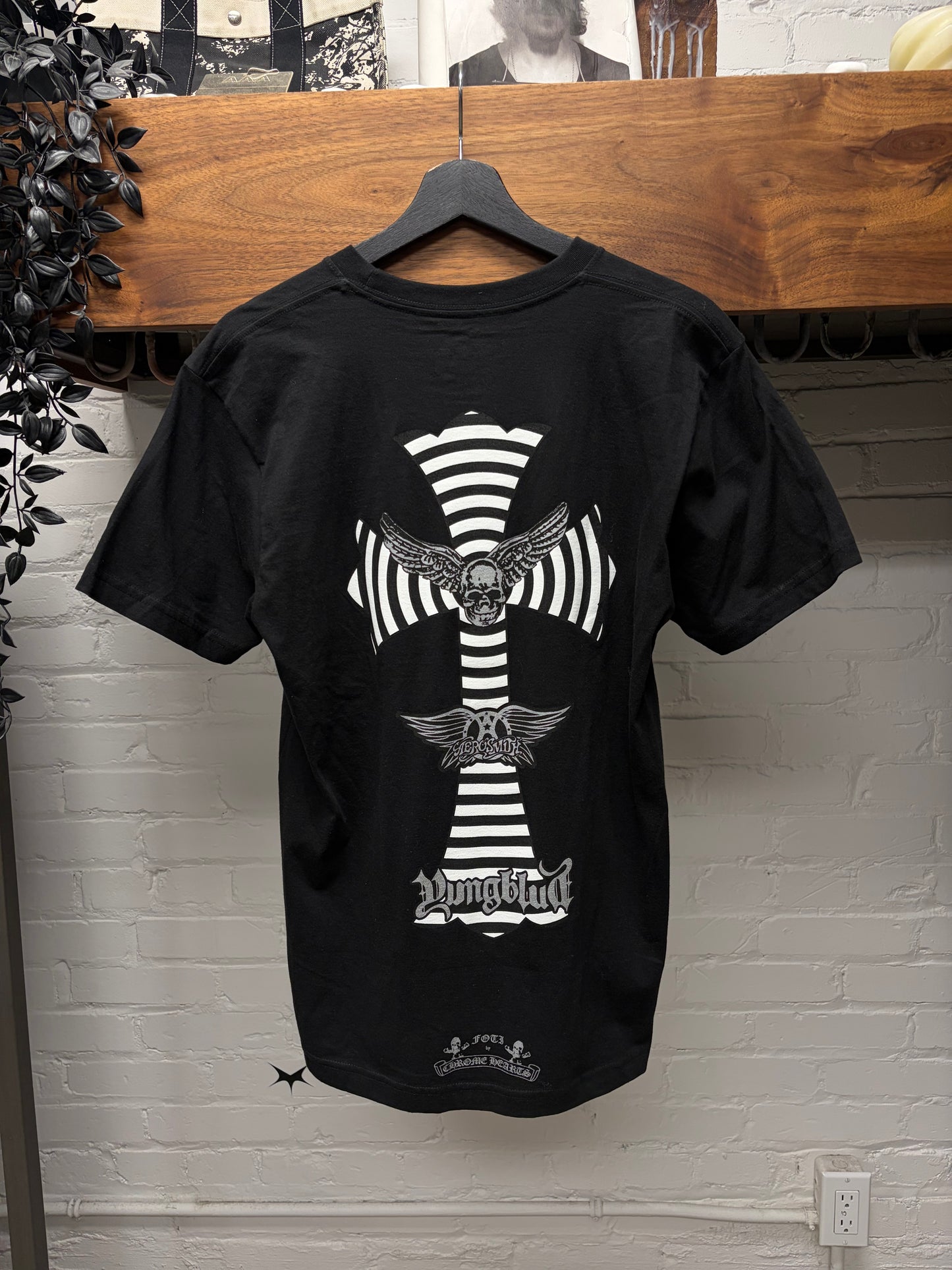 Chrome Hearts x Yungblud/Aerosmith Collaborative Cross Back Graphic T-Shirt