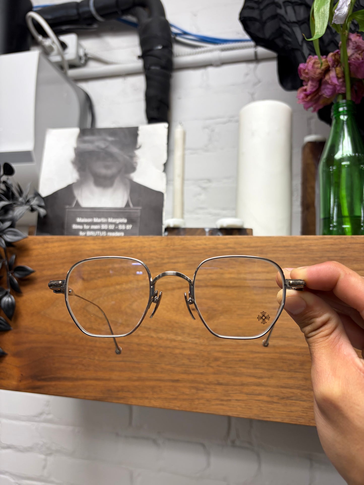 Chrome Hearts ‘Vagilictorian’ .925 Silver Squared Shape Glasses