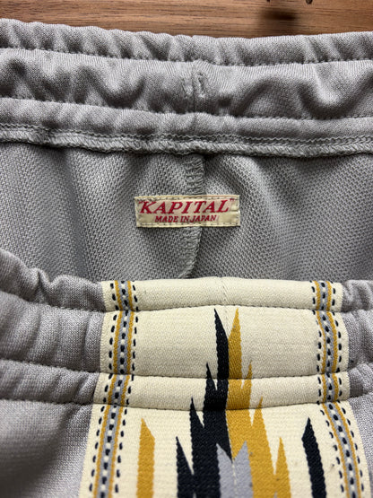 Kapital ‘Kochi & Zephyr’ Frontline Grey Tribal Flared Leg Track Pants