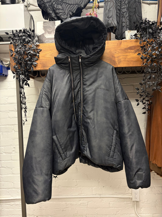 Y/Project ‘Double Collar’ Black Oversized Hooded Puffer Jacket