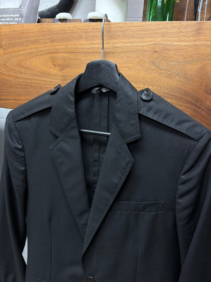 SS2007 Dior Homme by Hedi Slimane ‘We Look Good Together’ Waxed Cotton Black Blazer