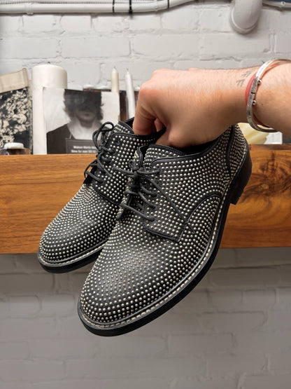 Saint Laurent ‘William 25’ Studded Black Leather Derbys