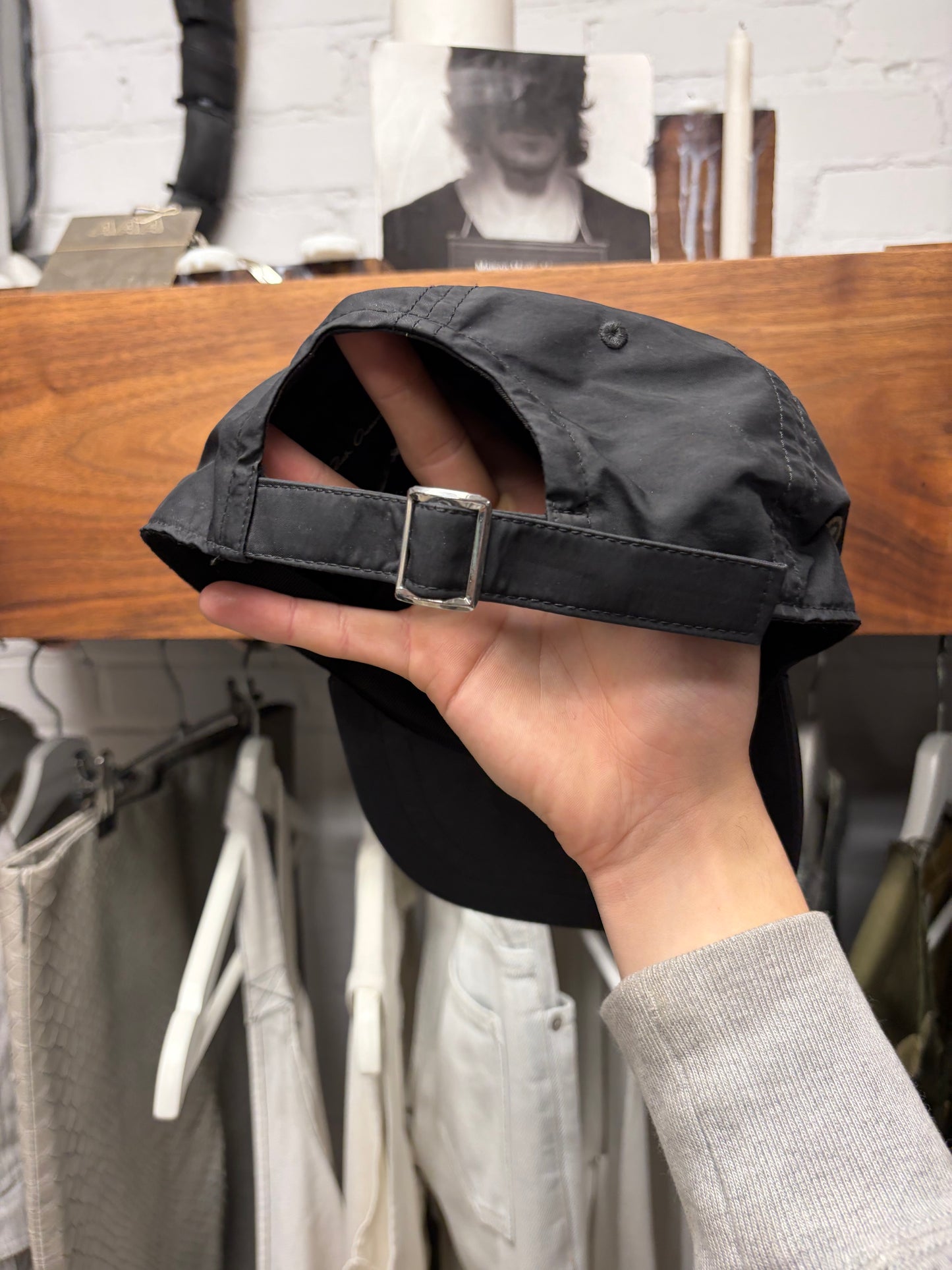 Rick Owens x Champion Black Strapback Baseball Cap