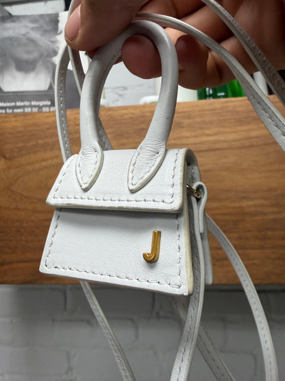 Jacquemus ‘Le Petit Chiquito’ Nano Mini White Leather Bag