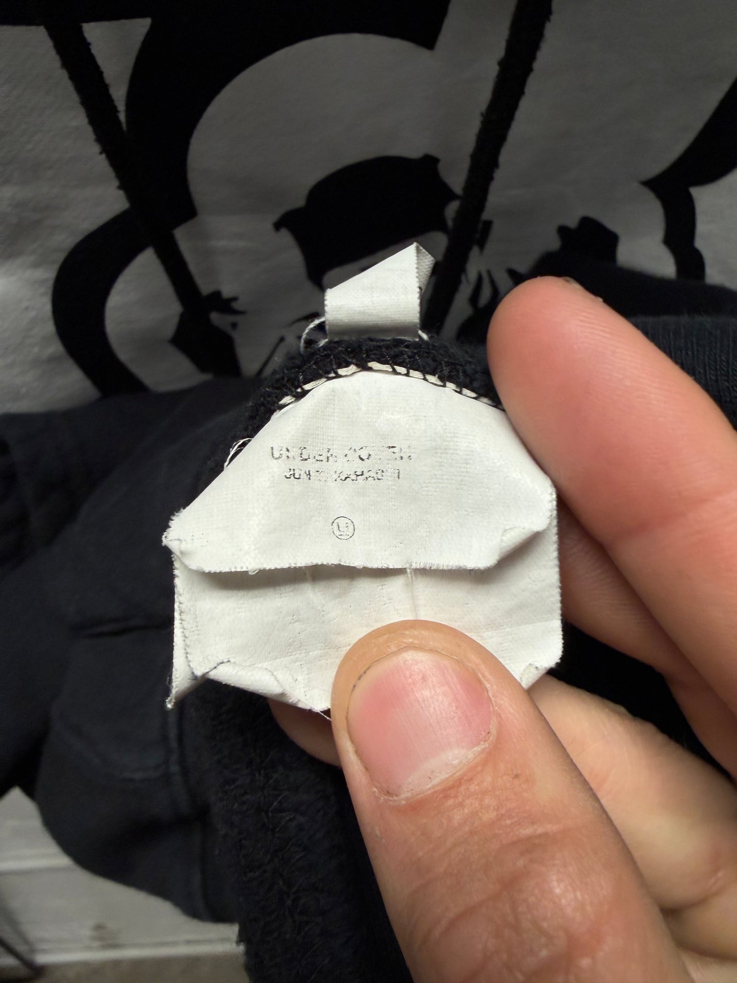 SS2002 Undercover ‘Laboratories’ Black Graphic Hoodie