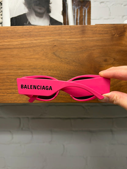Balenciaga Pink ‘Cat Eye’ Shape Logo Sunglasses