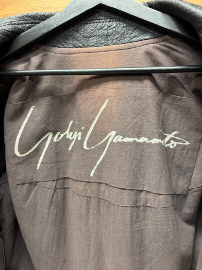 1982 Yohji Yamamoto ‘Hand Signature’ Black Leather Biker Jacket