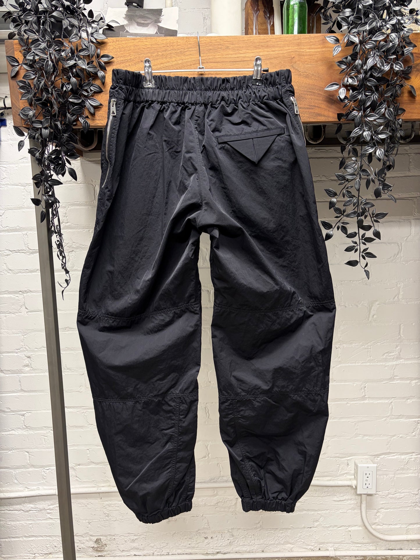 Bottega Veneta ‘Exposed Zip’ Black Nylon Track Pants