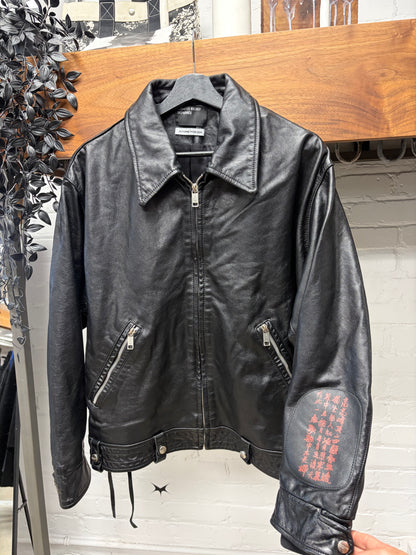 AW2024 Enfants Riches Deprimes ‘Midnight Oil’ Black Leather Jacket