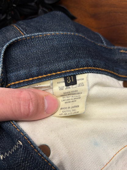 Kapital Raw Indigo Blue Selvedge Skinny Jeans