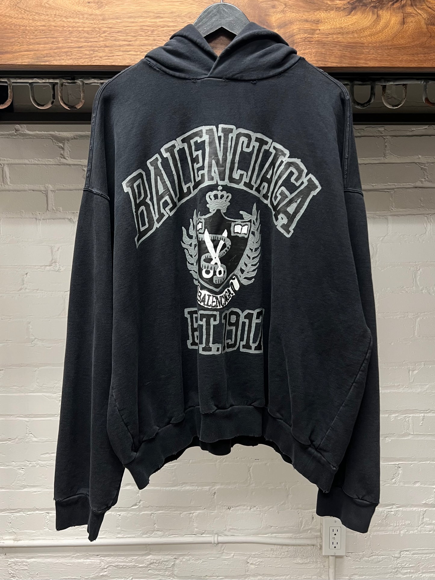 2023 Balenciaga ‘Skater’ Black Graphic Hoodie