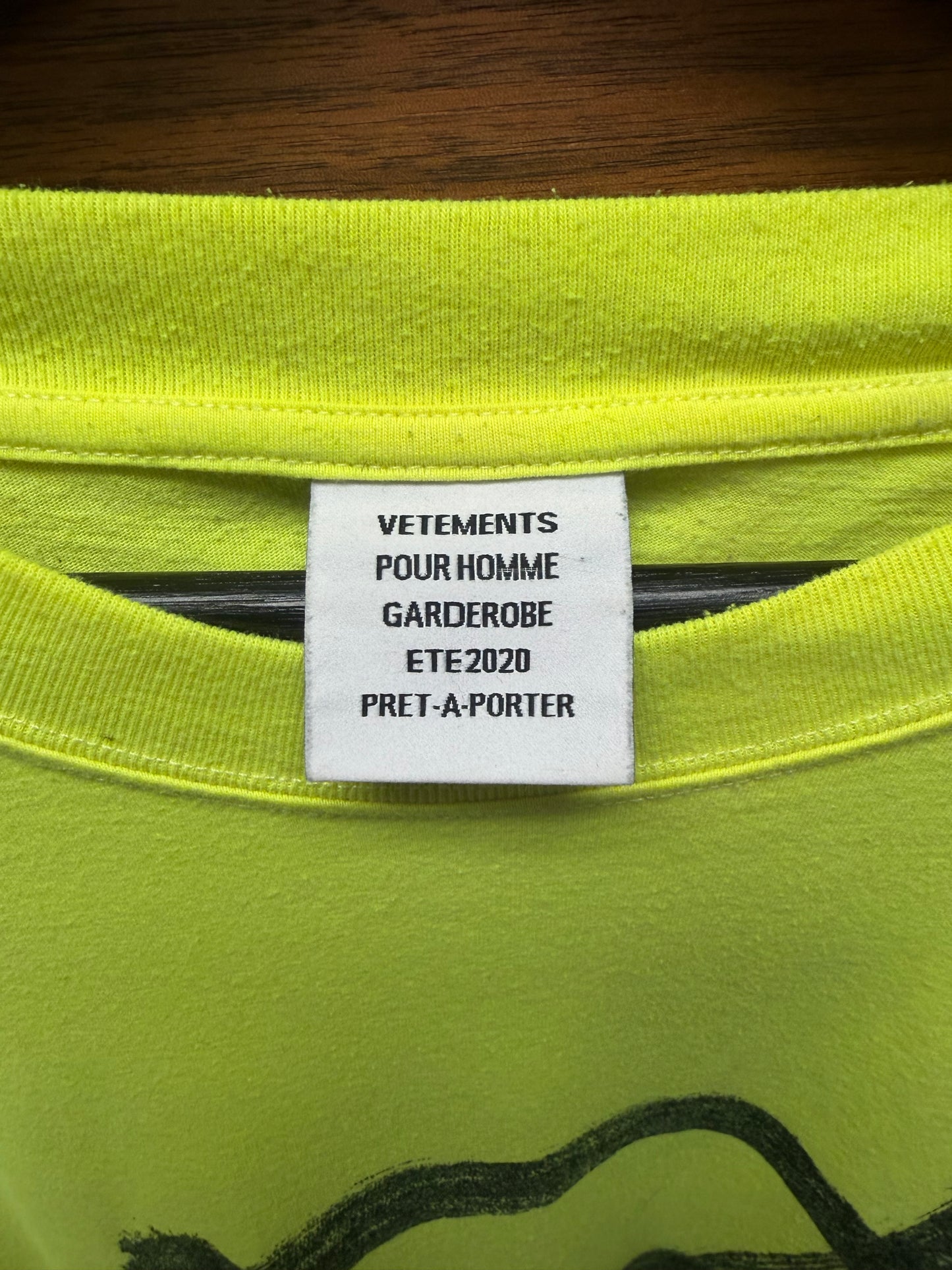 SS2020 Vetements ‘Anarchy’ Neon Oversized Graphic T-Shirt