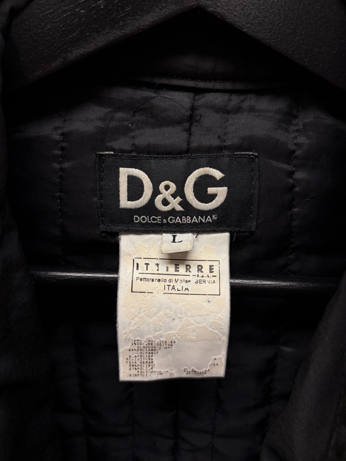 AW2004 Dolce and Gabbana ‘Goggles’ Military Inspired Black Flight Jacket