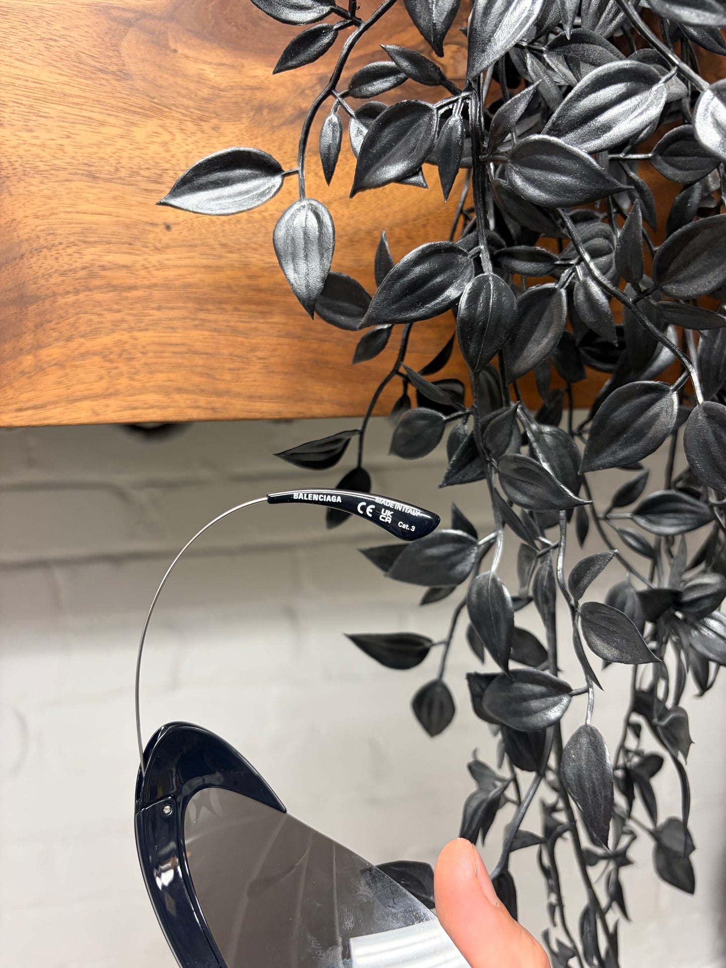 Balenciaga ‘Wire’ Retractable Cat Eye Sunglasses