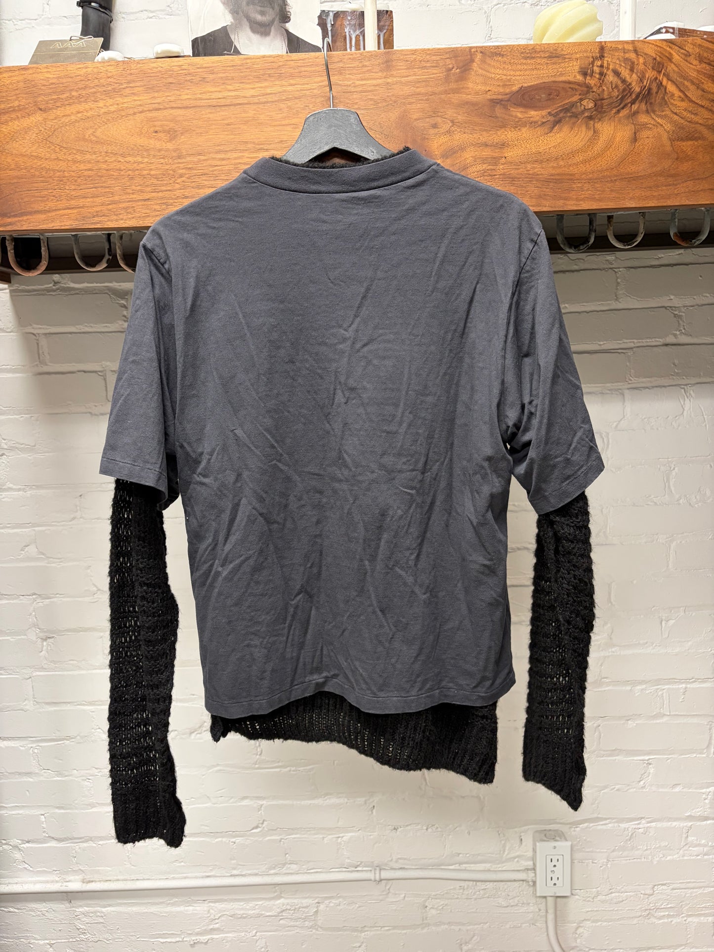 AW2023 Undercover ‘The Ramones’ Reversible Layered Knit Long Sleeve Shirt