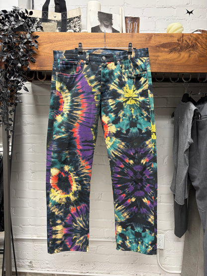 AW2019 Dries Van Noten ‘Tie Dye’ Straight Leg Denim