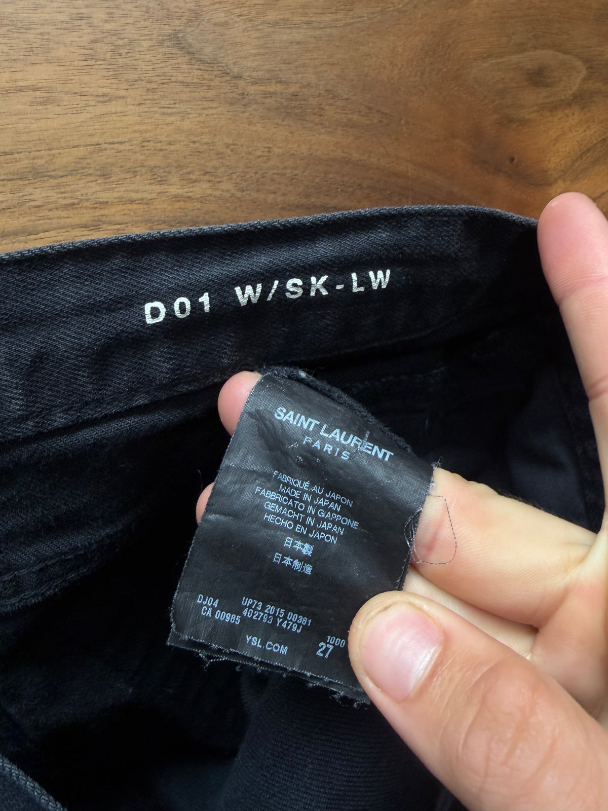 2015 Saint Laurent by Hedi Slimane ‘D01’ Star Print Black Skinny Jeans